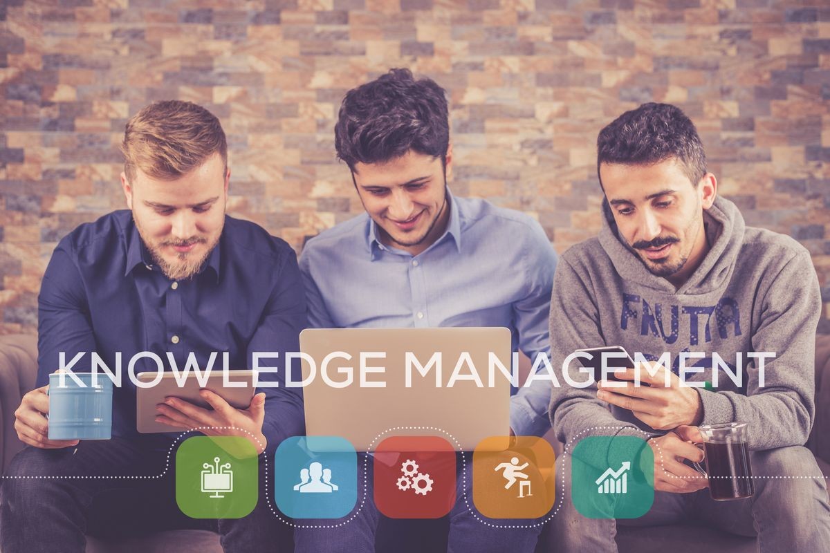 Knowledge Management Icon Concept